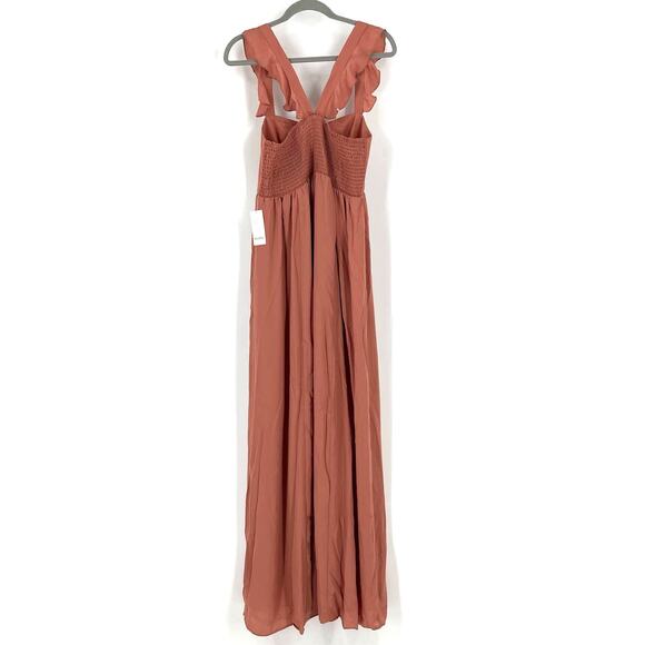 Show Me Your MuMu June Maxi Dress Rustic Mauve Crisp XL NWT - Picture 3 of 9